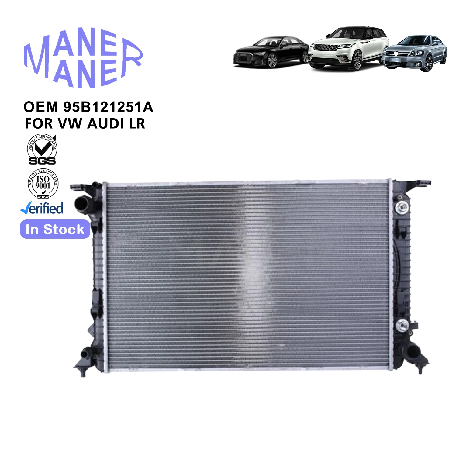 Автозапчасти MANER 95B121251A 95B121251 высокопроизводительный алюминиевый Водяной радиатор для дизеля Porsche Cayenne GTS по хорошей цене