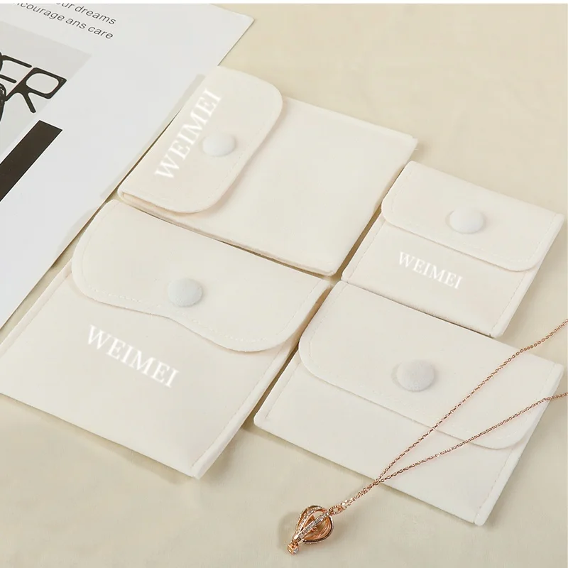 WEIMEI Eco Custom Logo Velvet Suede Microfiber for With Jewellery Insert Packaging Earring Gift Bag Jewelry Pouch