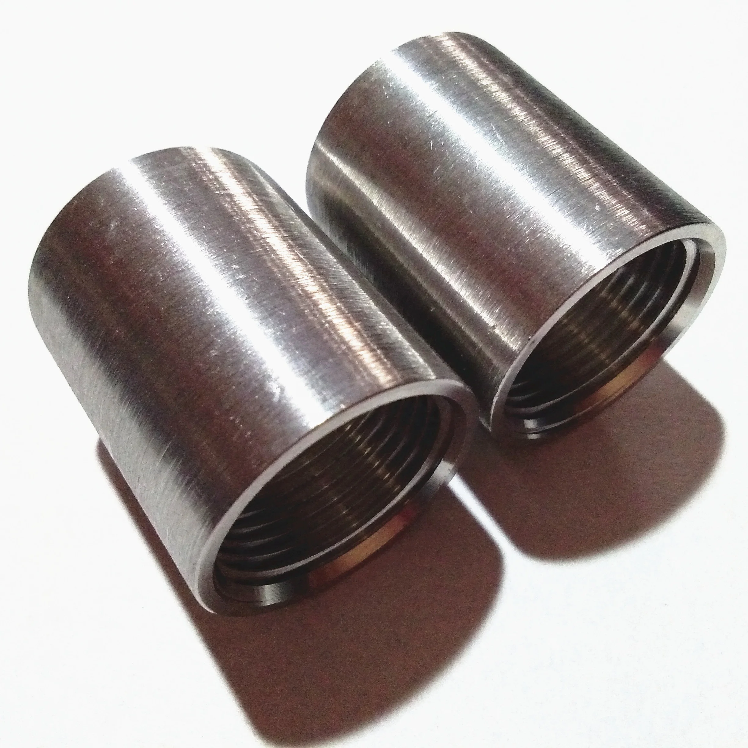 
stainless steel 304L NPT American thread polished 1' 38mm length SPU coupling pipe fitting for sale 