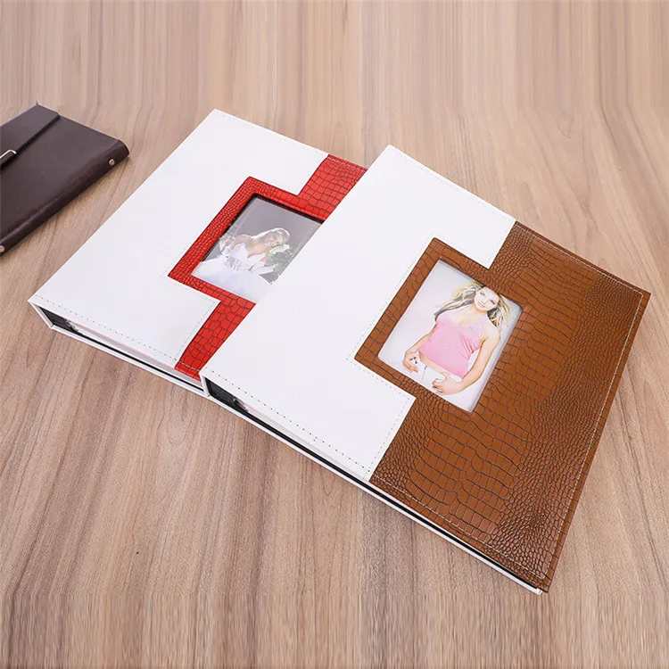 High quality leather home decoration DIY albums book stamp collecting album pullar album