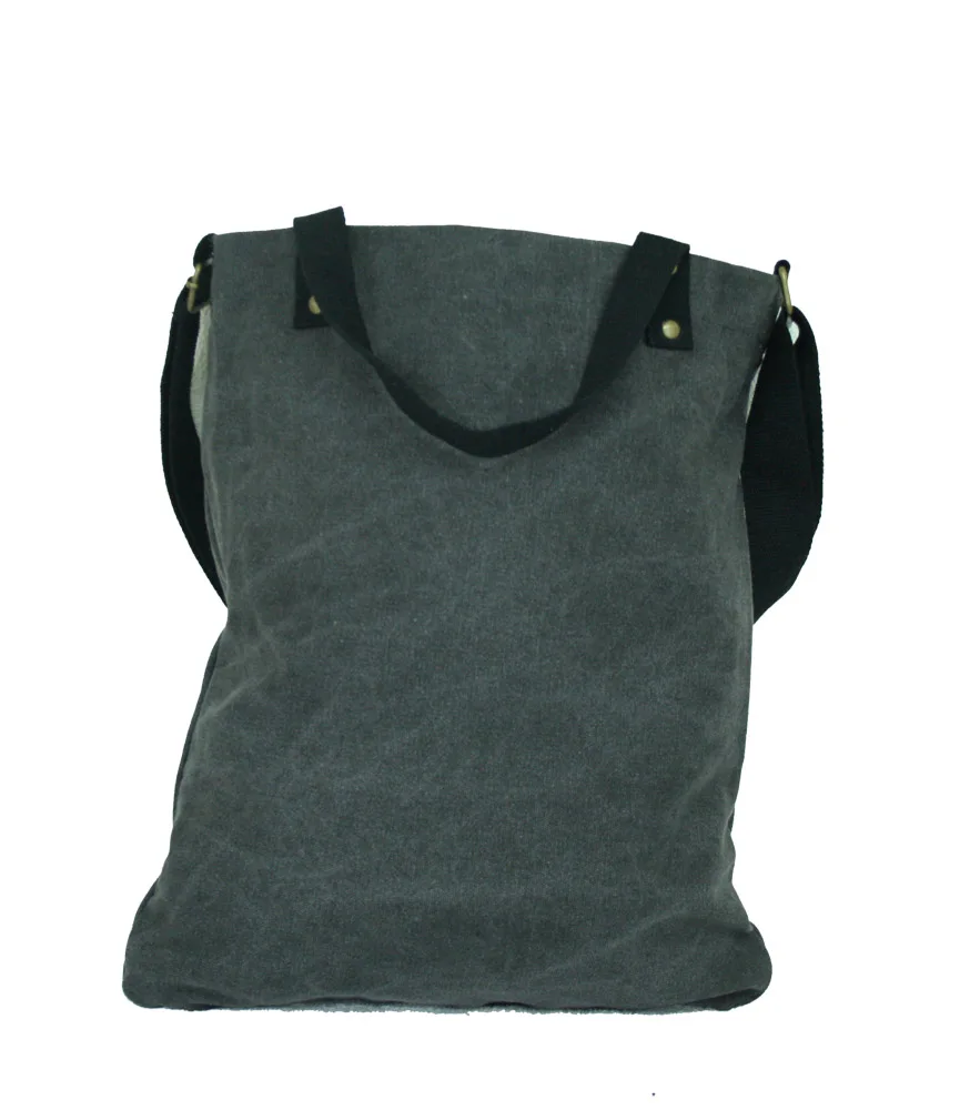 
Heavy Duty blue waxed Canvas Tote Bag with webbing shoulder handle 