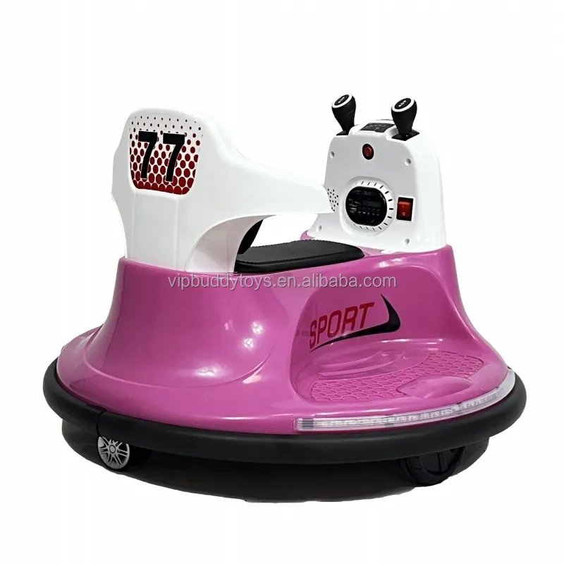 VIP BUDDY 360 Free Rotation Remote Control 6V/12V Kids Toy Vehicle Electric Ride on Bumper Car for Kids with Embracing Backrest