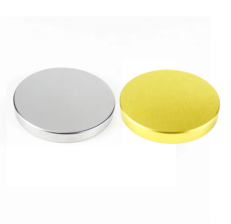 Металлическая плоская крышка для свечей Золотая серебряная розовая золотая черная контейнера банок