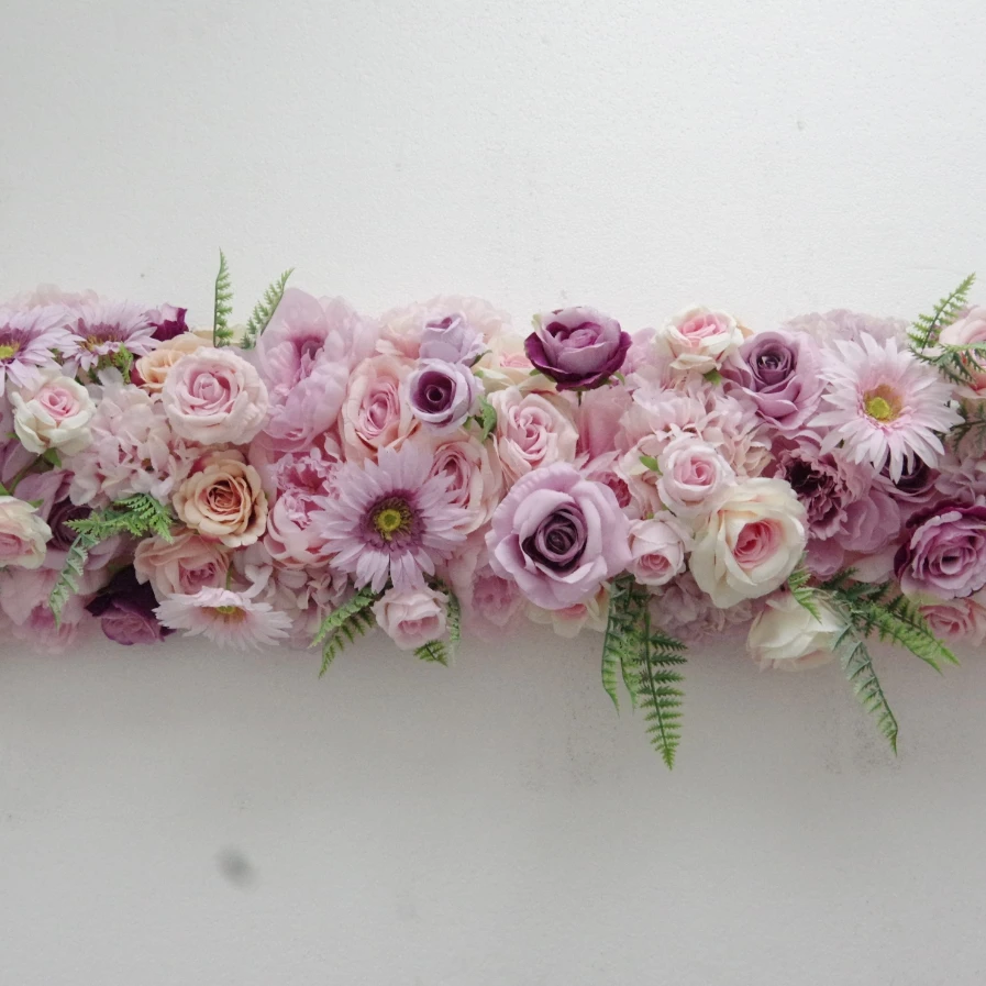 3D Cloth Flowerwall Wedding Artificial Silk Rose Flower Wall Panel Backdrop Artificial Flower Decorative Flowers For Wall