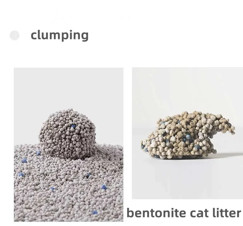 Hot Selling Bentonite Cat Litter Factory Multi Fragrance Dust-Free Bulk Strong Clumping Ball Shaped Bentonite Cat Sand