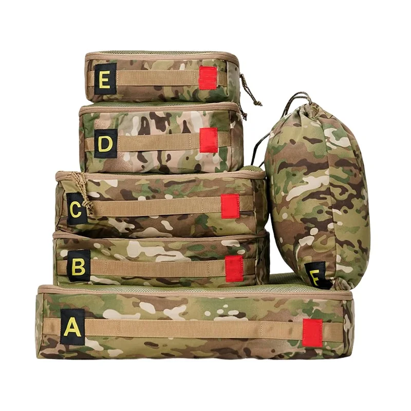Water Resistant Tactical Camo Packing Cubes Travel Luggage Set Travel Organizer Bag