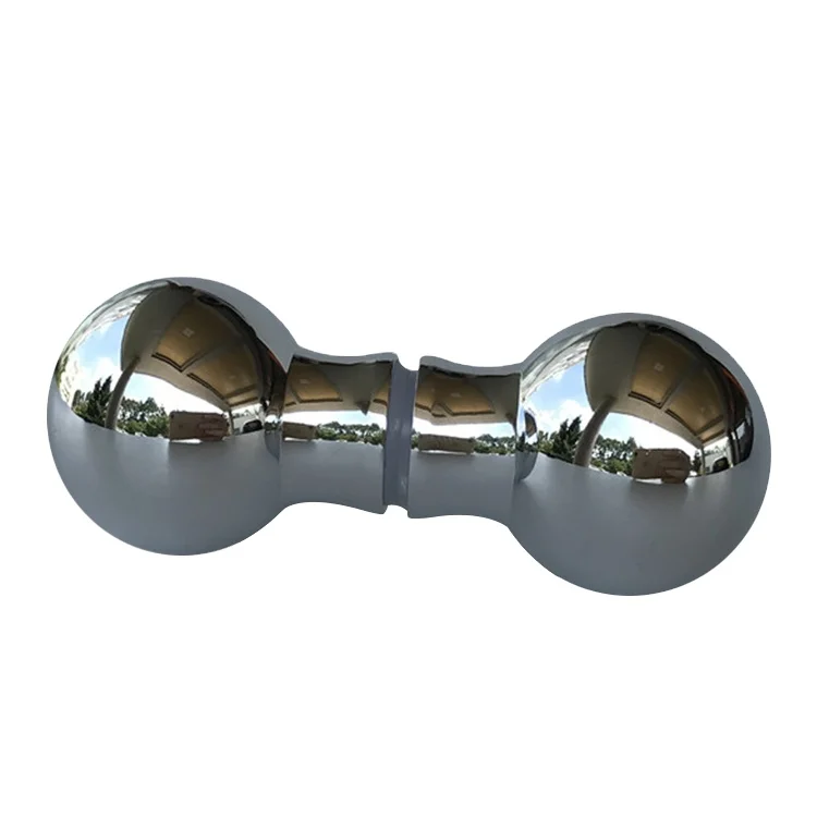 Chrome Plated Solid Brass Ball Shaped Cabinet Knob, Sphere Shower Door Knob