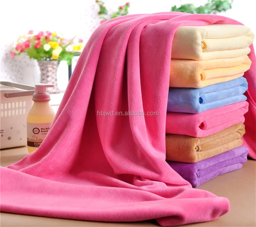 Solid color multifunctional microfiber towel soft elastic beach towel