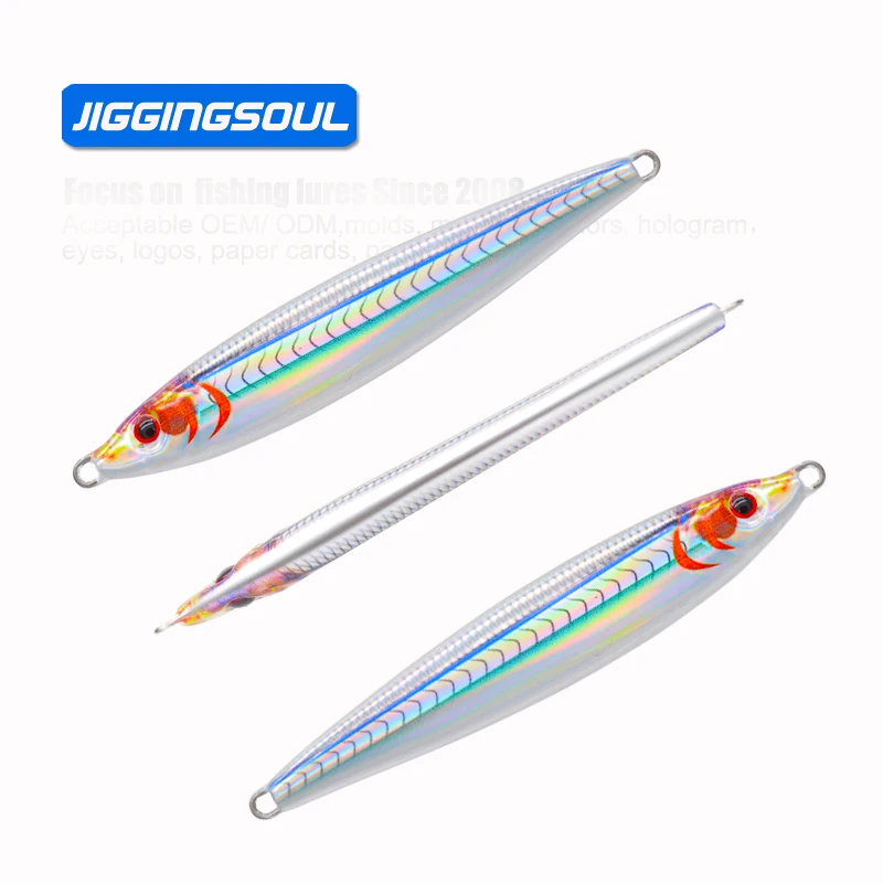 JIGGINGSOUL-RTS315-g30g40g 3D printed fishing lure Artificial Bait Casting Pesca Tackle Saltwater Fishing Vertical Jig Barracuda