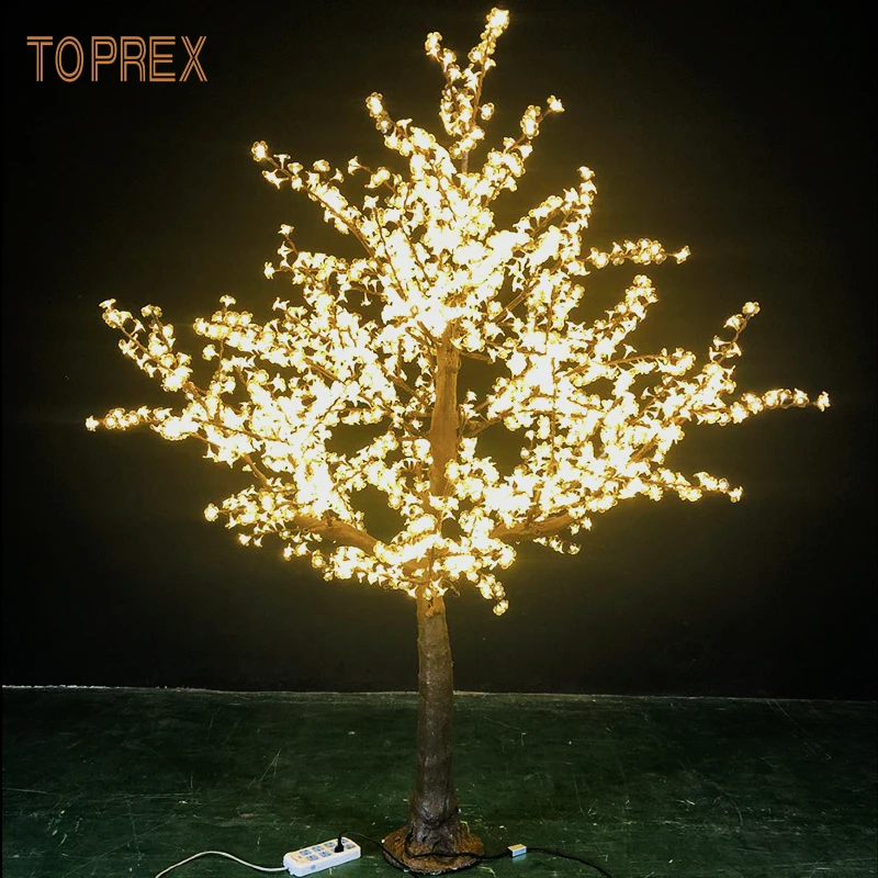 Toprex Factory Direct Wholesale Garden Street Party Holiday Decorative Outdoor LED Lighted Artificial Cherry Tree Blossom Lam