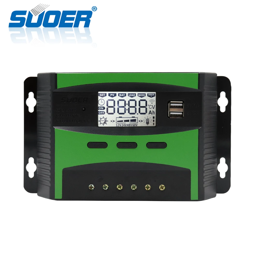 Suoer 12V 24V 30A панели солнечных батарей PWM регулятором солнечного заряда контроллер