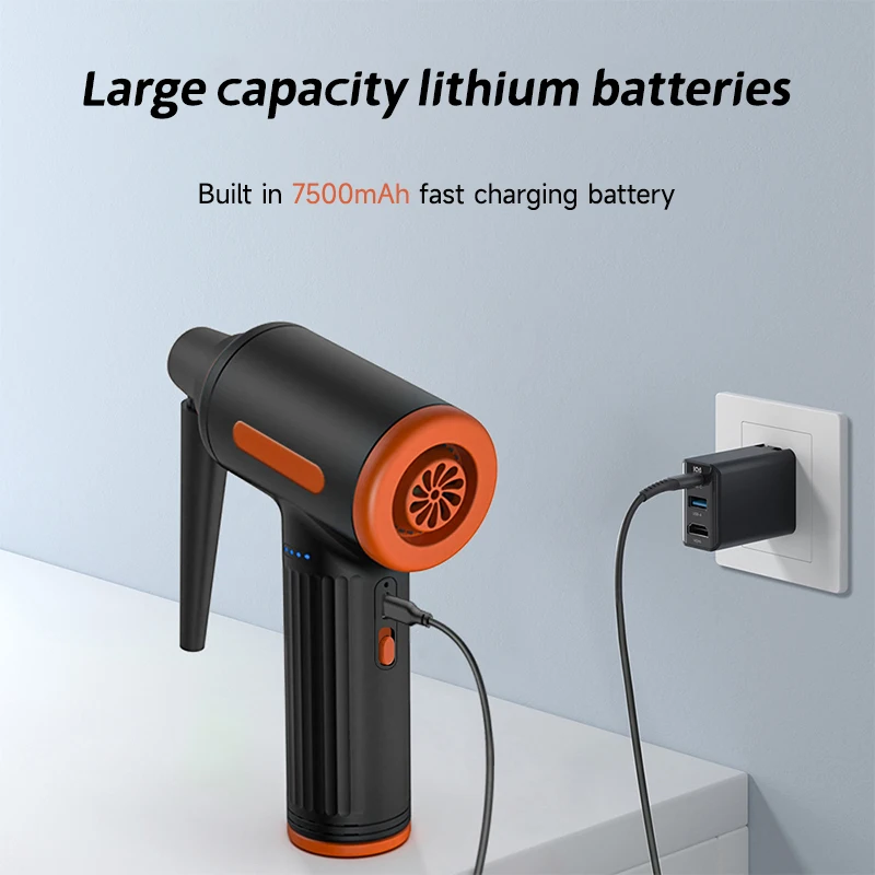 PCMOS Air Duster Cordless Electric Portable Handheld Dust Blower High Power Camera Lens Keyboard Cleaning Dust Blower