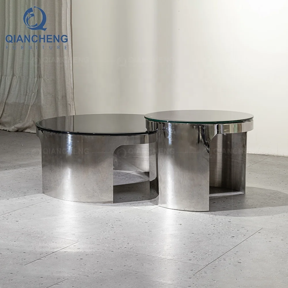 Роскошная мебель для гостиной, круглый журнальный столик с мраморной поверхностью