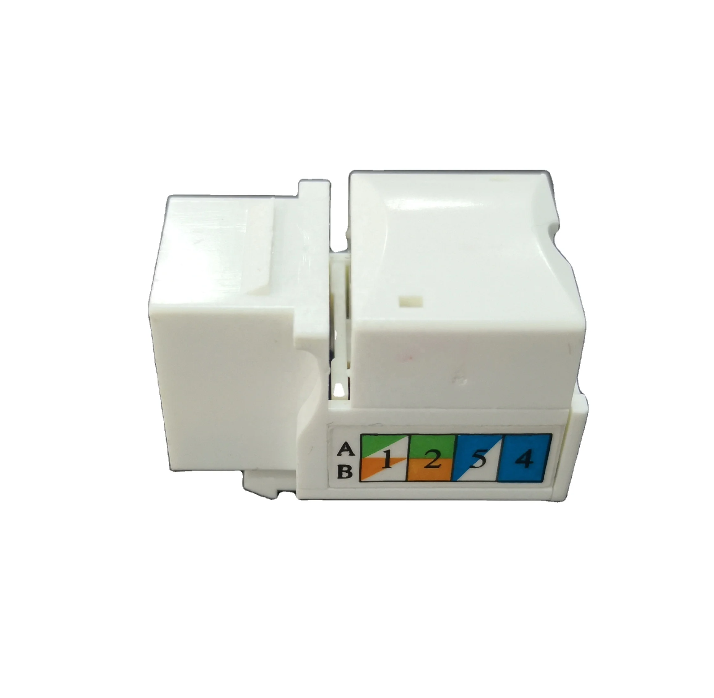 Cat6 180 degree keystone jack without shutter UTP