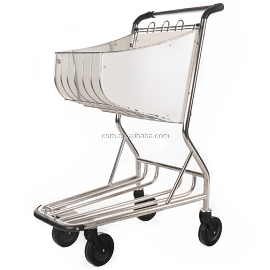 RH-J07-1  710*525*1000mm  airport trolley stainless steel airport shopping cart