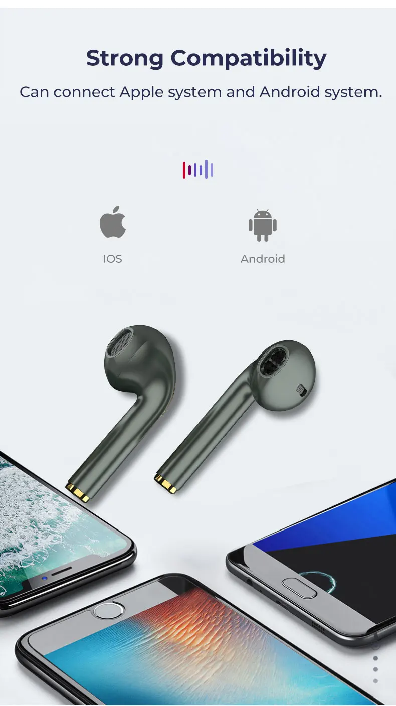  New product ideas 2021 Private label oem design waterproof noise cancelling sport tws auriculares j18 wireless earbuds ear