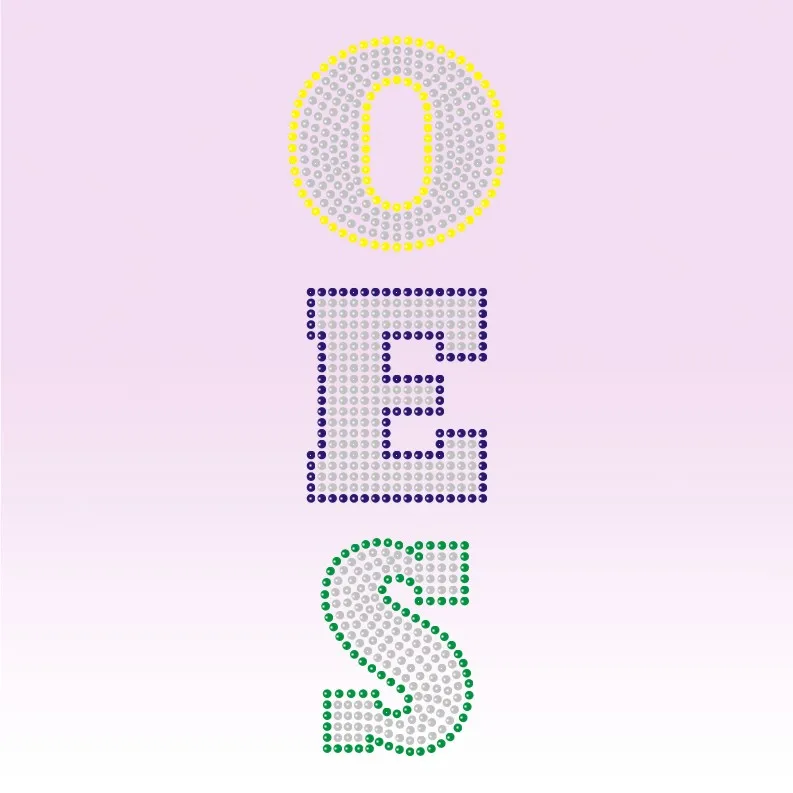 Custom Order Of Eastern Star OES Heat Transfer Printing Iron On Rhinestone Transfer design