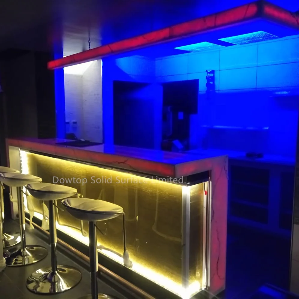 Home design artificial stone small kitchen wine bar counter mini hotel bar counter