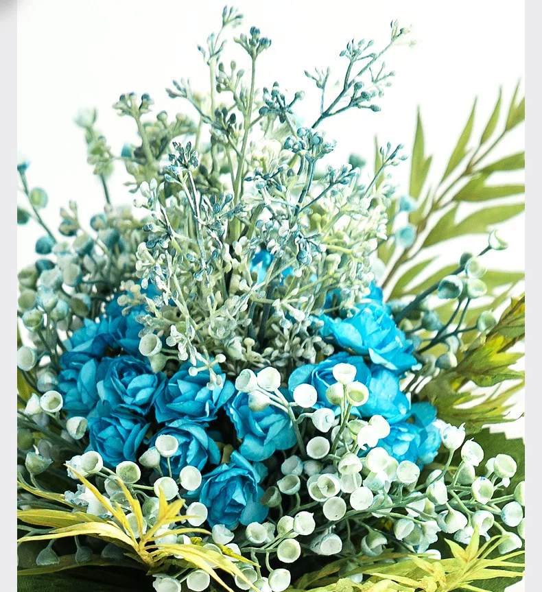 High quality real touch artificial flowers rose bouquet for wedding home decoration artificial flower wholesale cheap artificial