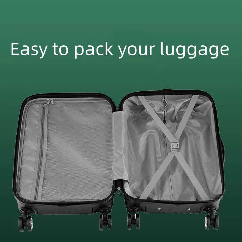 Wholesale abs Suitcase Trolley Luggage Bag Custom Logo Travel Sets  Carry On zipper  Luggage Set With 3 sizes Airline Regulation