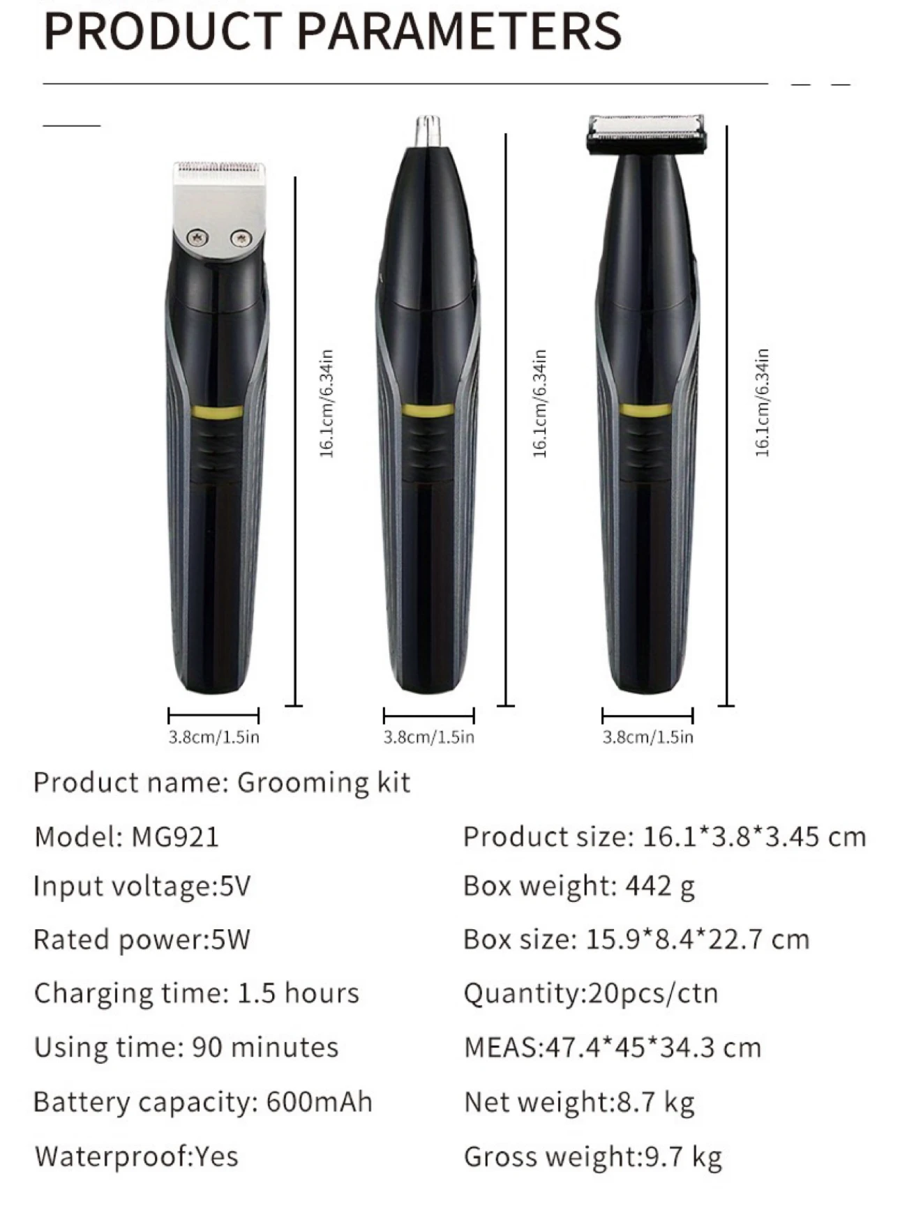 Men Beard Razor Trimmer Shaving Machine Close Cut Fast Charging One Blade Foil Shaver and Groomer Rechargeable Electric Shaver