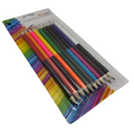 Stock Available Vibrant Colors 7 Inch Retains Vibrancy Playful Drawing Round Colour Pencils