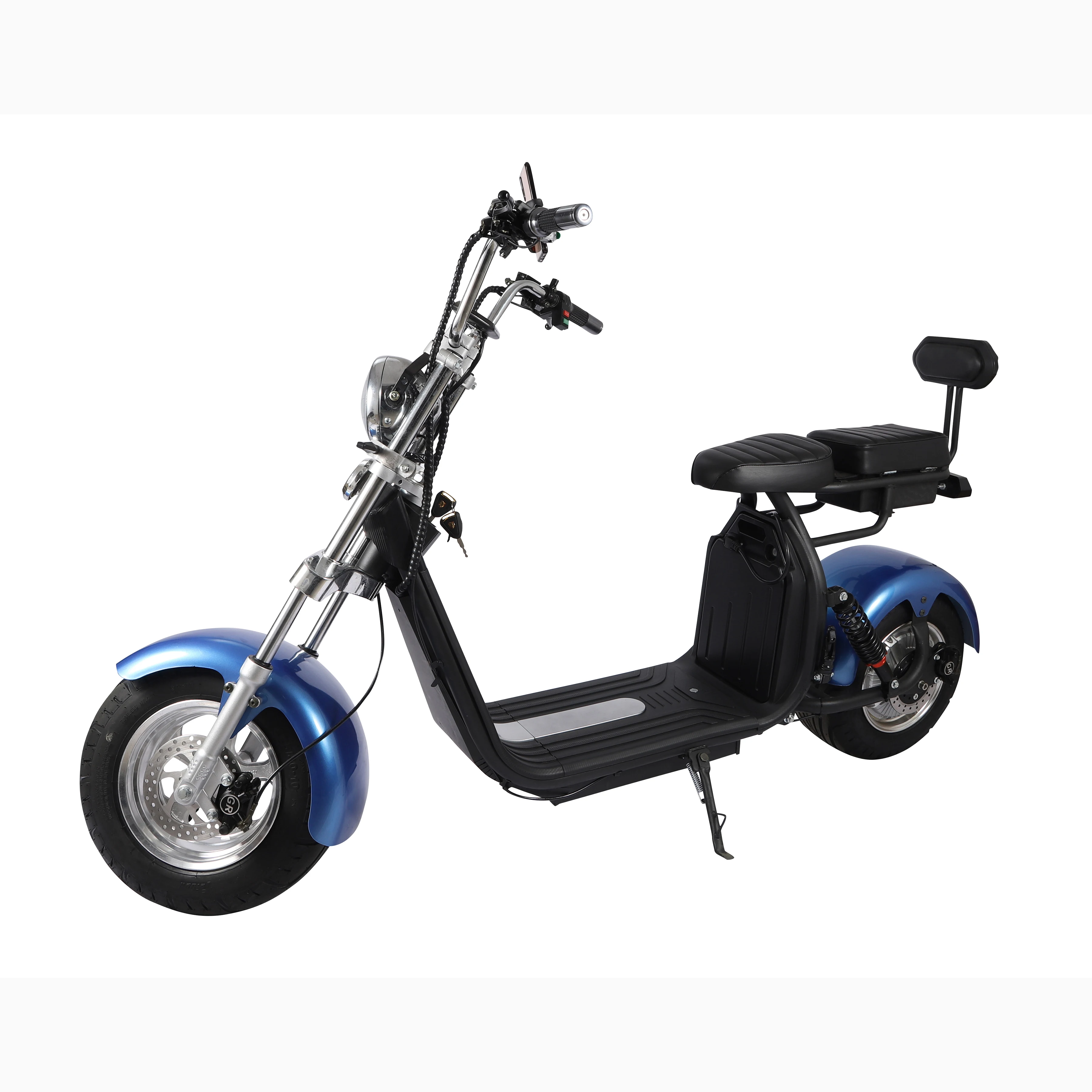 Powerful battery scooter fat tire 2 wheel electric citycoco 19.5 inch