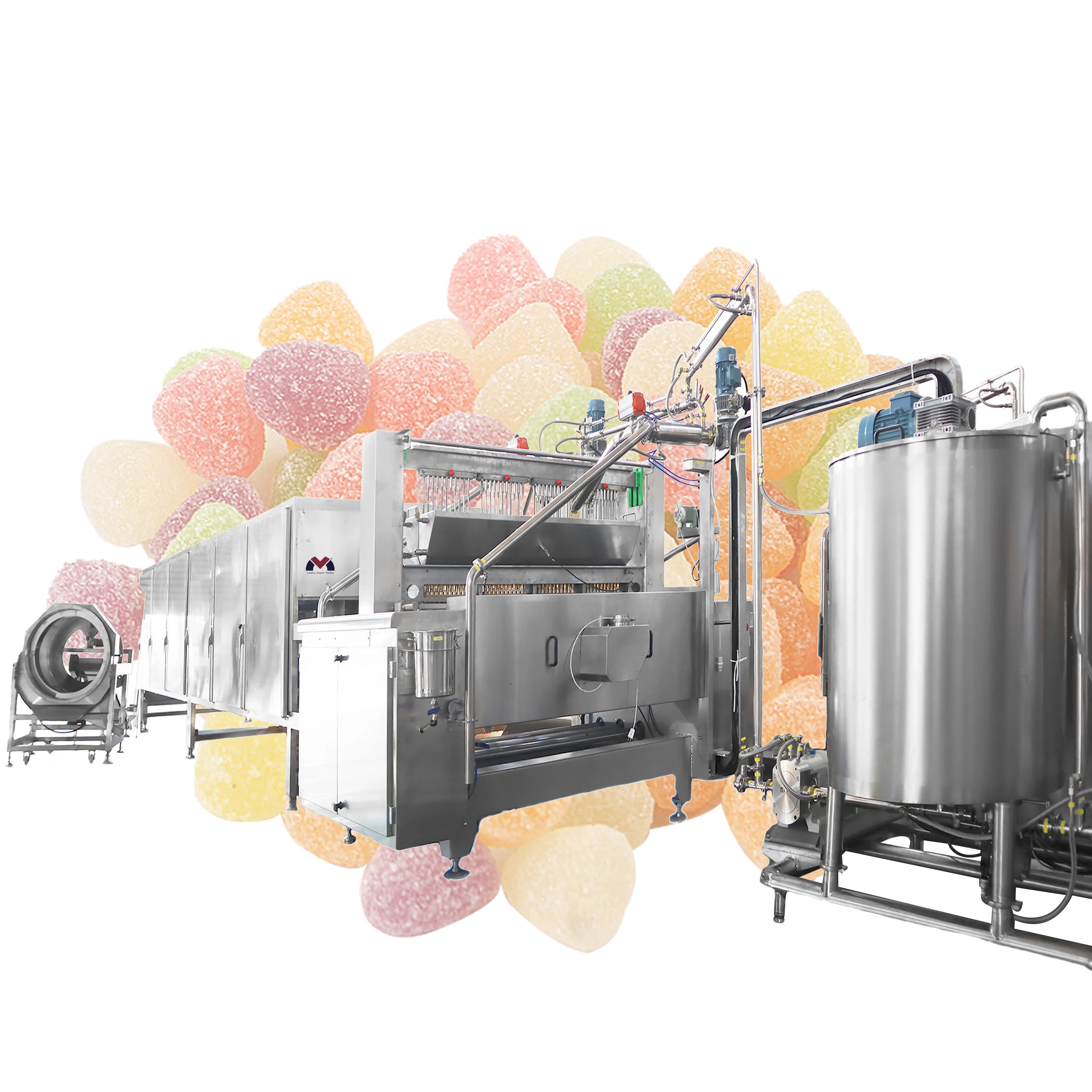 Pectin Soft Candy Production Line Drop Roller Toffee Apple Jelly Sweet Bear Gummy Candy Make Machine