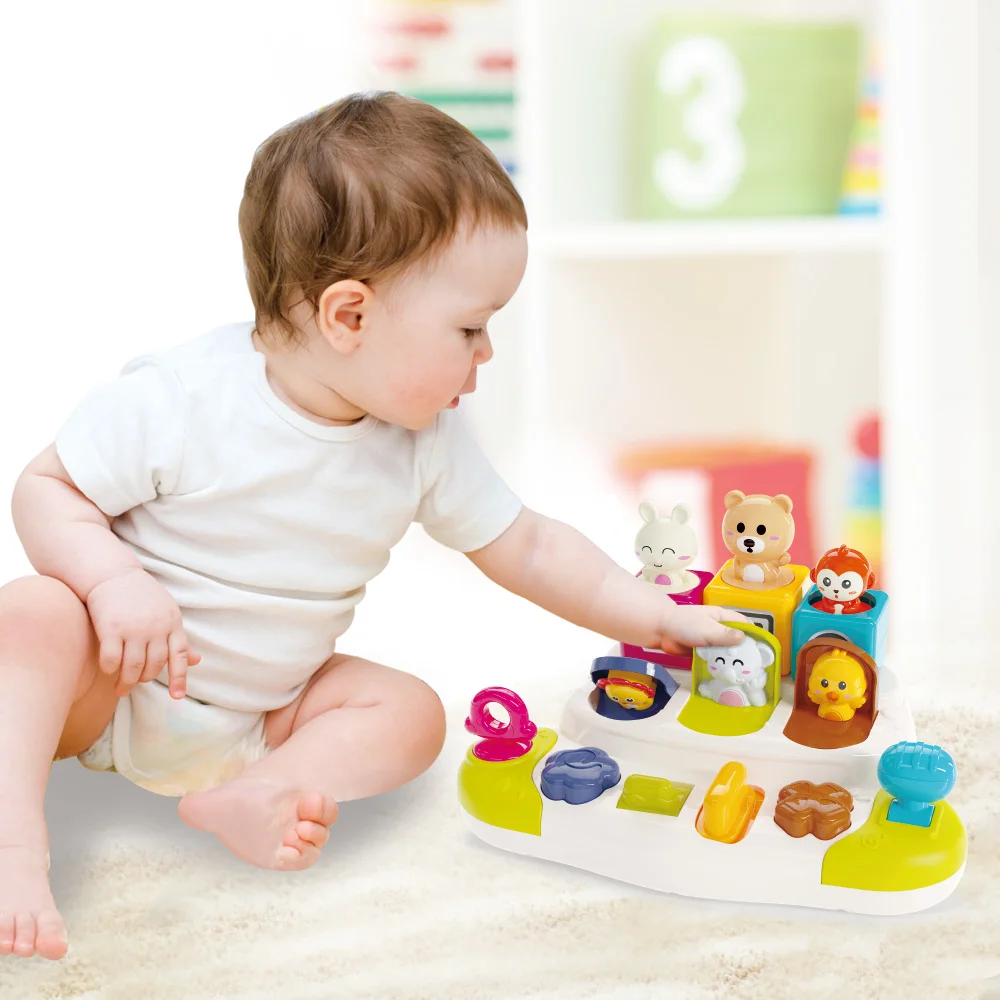 Juguetes para montessori сенсорные детские всплывающие животные игрушки для активного обучения Развивающие детей