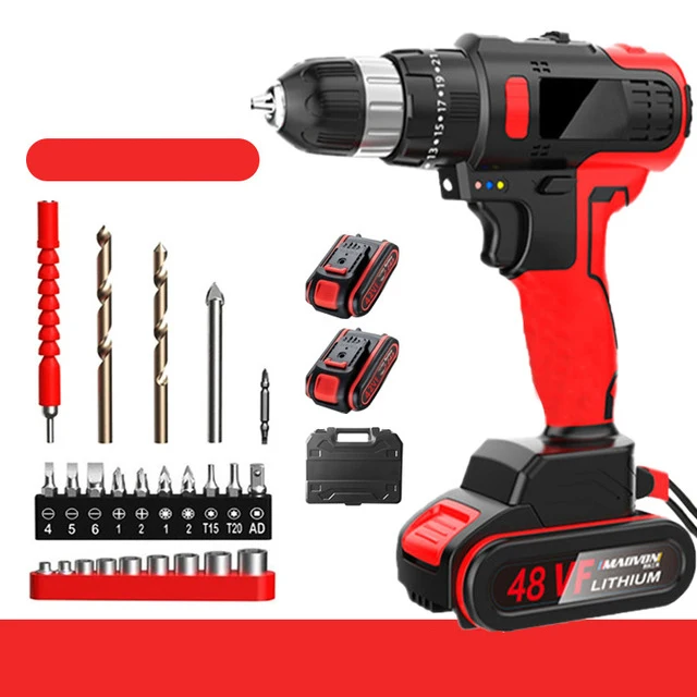 Customizable logo electric screwdriver drill with lithium ion battery cordless electric drill tool high quality drill