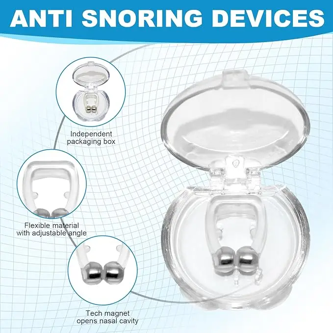 Anti snoring devices mini adjustable magnet silicone snore stopper for men women