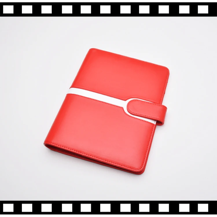High Quality Fashion Leather File Holder PU A5 Business Folder With Magnet Closure Multi-pocket Document Holder