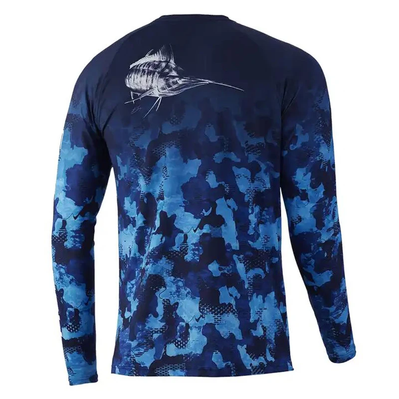 Newest Style Men Long Sleeve Fishing Shirt Men Summer Fishing Wear Custom Fishing Jersey Sublimation