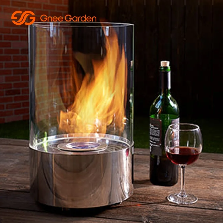 Indoor Tabletop Mini Portable Fire Place Stainless Steel Smokeless Fire Bowl Outdoor Table Top Gas Fire Pit