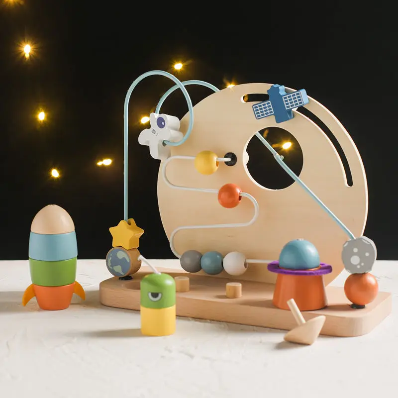 Customizable Montessori Wooden Toys for Early Education Eco-Friendly Set for Unisex Children Aged 5 to 7 Years