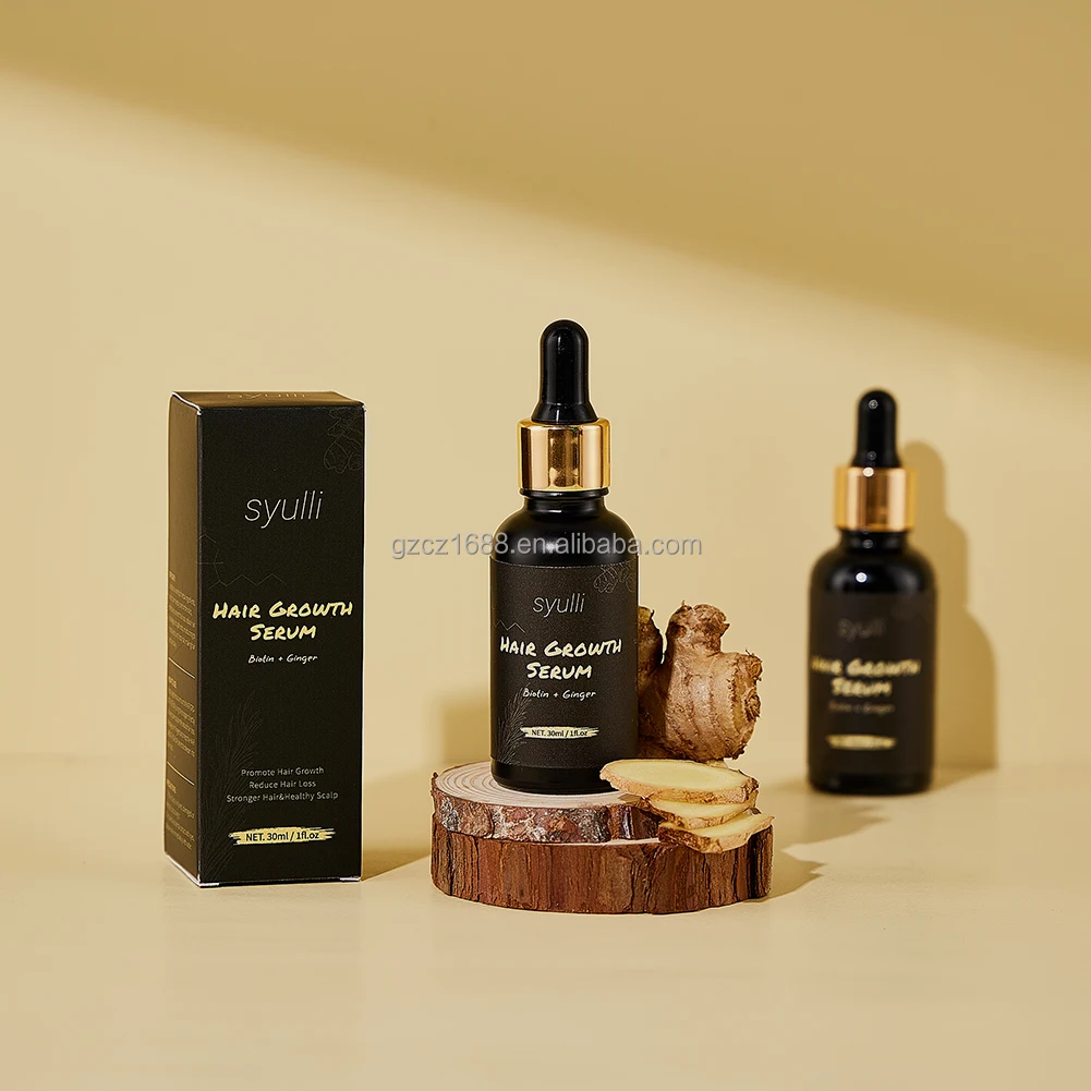Customize Logo Biotin Human Hair Growth Serum Treatment Prevents Hair Loss Thinning Natural Ingredients Moisture The Scalp