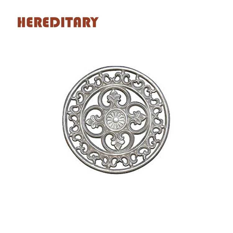 Decorative cast aluminum fence parts round ornamental forged rosettes