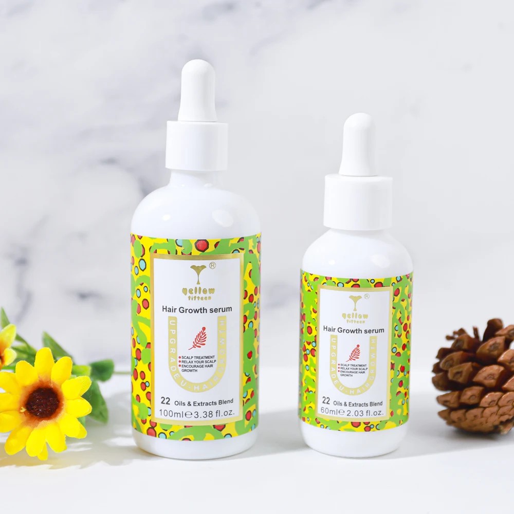 Private Logo Biotin Hair Growth Serum Regrowth Treatment for Scalp Loss Hair Thinning Natural Hair Growth