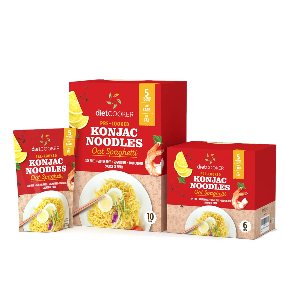 Oat Spaghetti DIET COOKER Premium Shirataki Fresh Konjac Noodle Slim Pasta Keto & Vegan Friendly Low Calorie Pasta