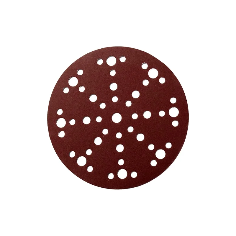 Factory price aluminium oxide 49holes 150mm garnet sanding disc sand paper polishing