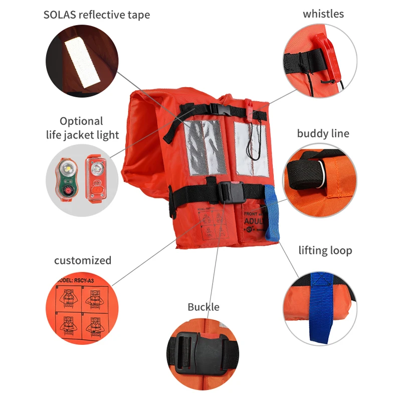 Marine SOLAS MED approved life vest Life Jacket for adult
