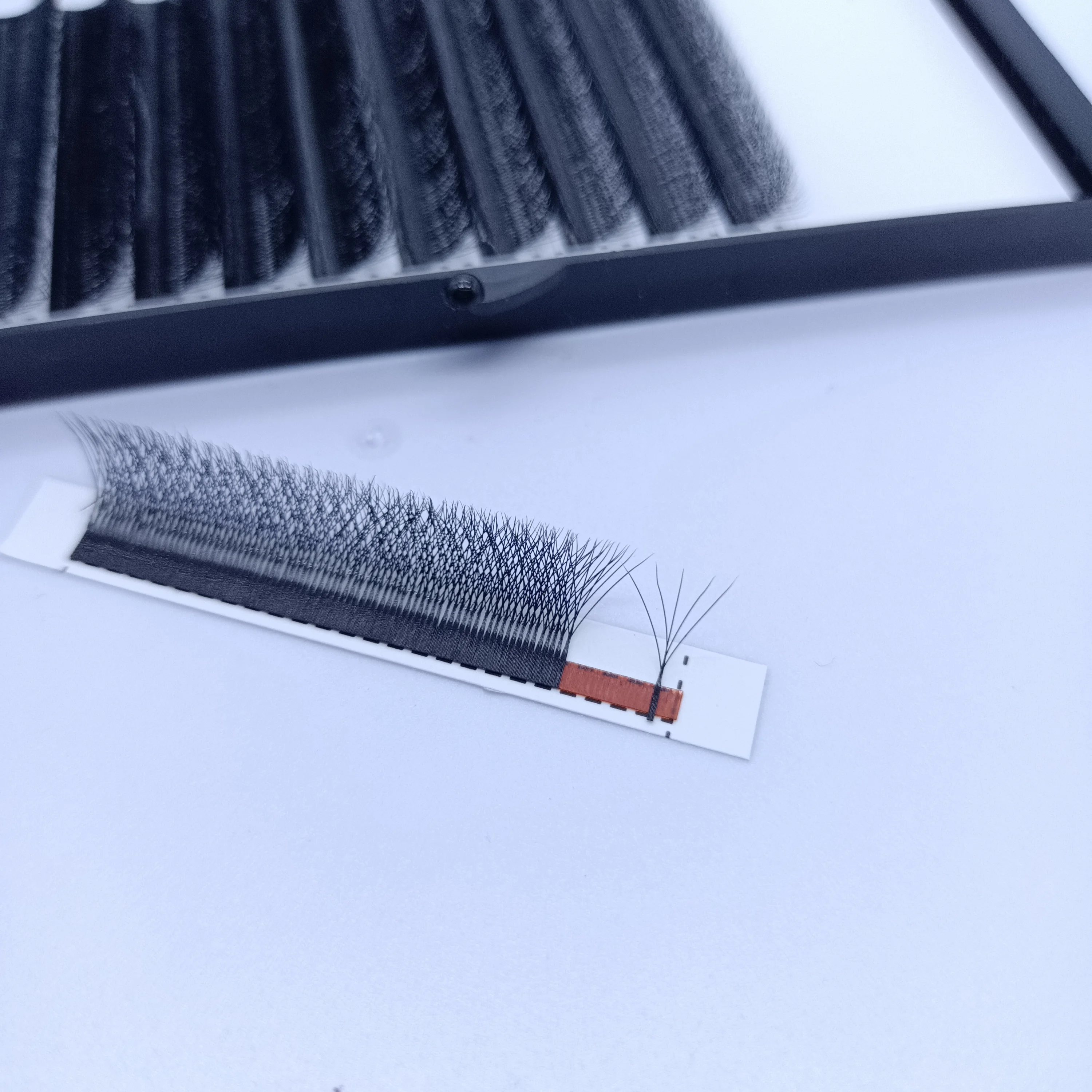 Factory Price W Shape Cashmere Lash Extensions Premium Matte Dark Black Soft Russian Korea Silk Grafting Eyelashes