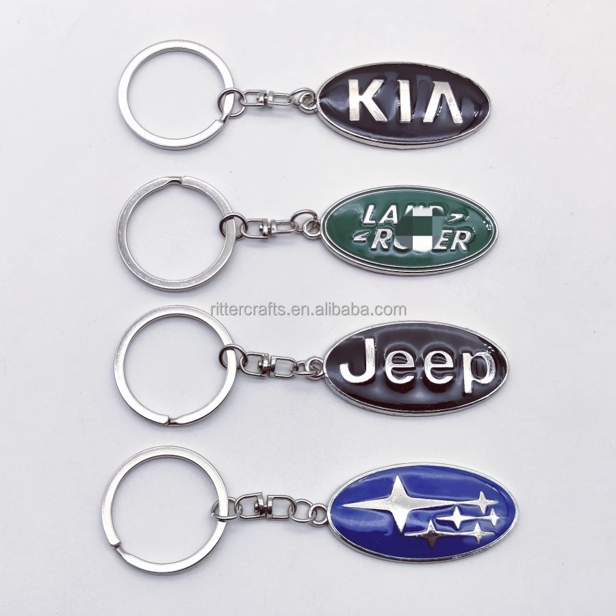 Custom Hollow Out Style Car Logo Zinc Alloy Metal Keyring Wholesale Car Brand Soft Enamel Business Blank Metal Key Tag Keychain