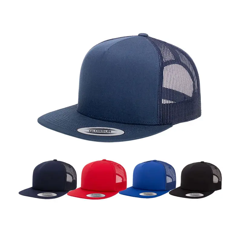 Custom High Quality 5 Panel Classic Trucke Hat Unisex Mesh Blank Cap Yupoong Snapback