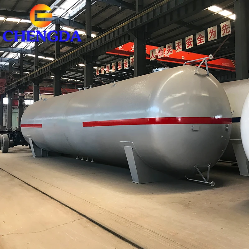 China Pressure Gas Filling 25 50 100 Cubic Tons LPG Bobtail Truck Storage Tank