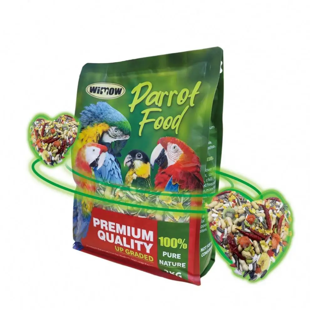 Wimow Wholesale 2kg Mixed with Fruits Grains Northern Parrots African Grey Sunflower Parrot Food