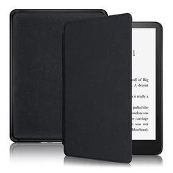 Sleep/Wake Cross Pattern PU Leather Book Style Case Flip Cover For Kindle Paperwhite 5 2021 6.8 Inch Ebook Shell