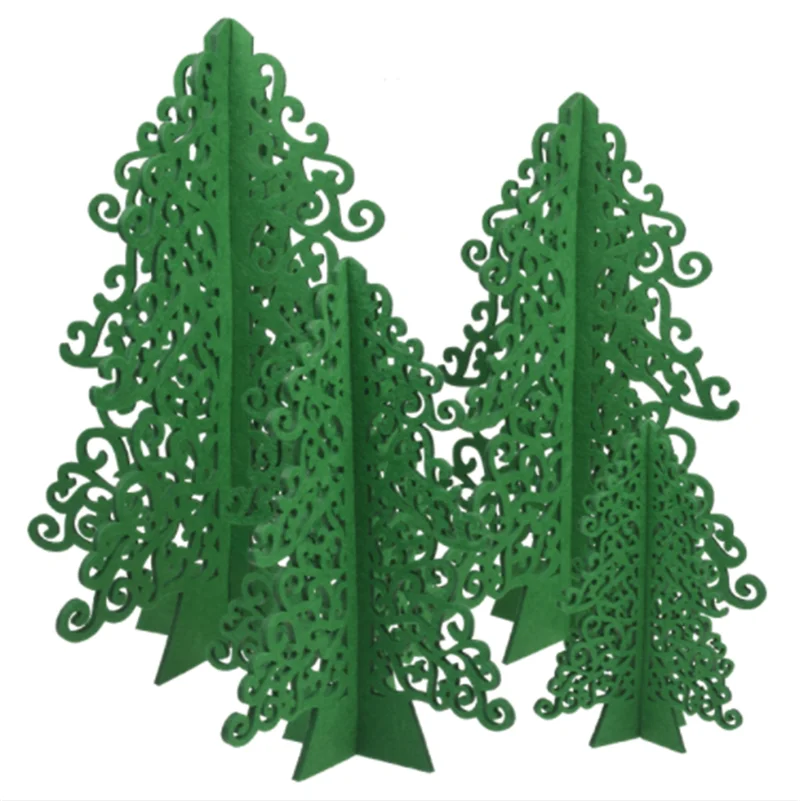 
handmade luxury collapsible mini felt christmas tree 