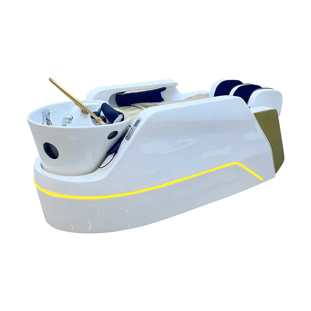 Smart electric massage bed barber shop exclusive high-end all-lying hair salon Japanese head SPA bed