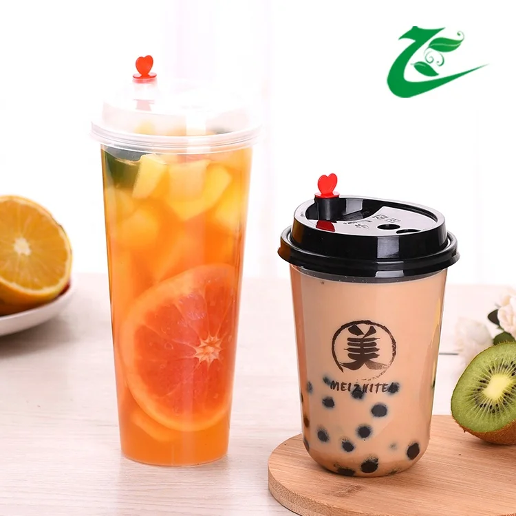 
High quality disposable 16oz clear PET cold drink plastic cups with dome lid 